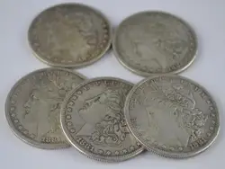 5pcs Steel Morgan Dollar Coin (Dia 3.8cm) Magic Tricks Magician Close Up Gimmick Props For Appearing Vanishing Illusion Magie