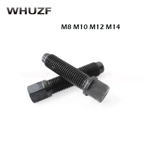 M8/10/12/14mm carbon steel tool holder screws square head long cylindrical end set screw screws bolts 35mm-70mm length