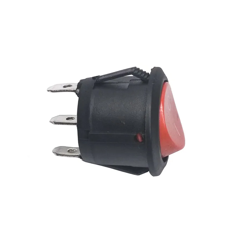50 teile/los 2 farbe KCD1 105 23 MM 3Pin 250 V 6A Runde Boot Schalter Snap-in SPST AUF OFF Rocker Position