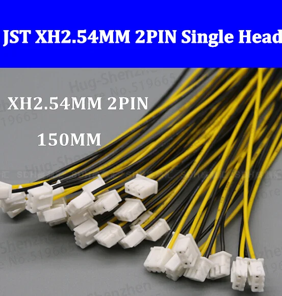 

1000pcs free shipping XH 2.54MM 2Pitch 2-Pin Connector with Wire 150mm 2pin Single head wire