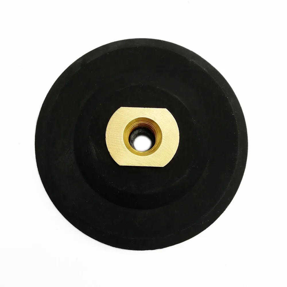 SHDIATOOL 2pcs Dia 100mm M14 Rubber Back Pad For Flexible Polishing Pad, Soft Backer Pad Holder