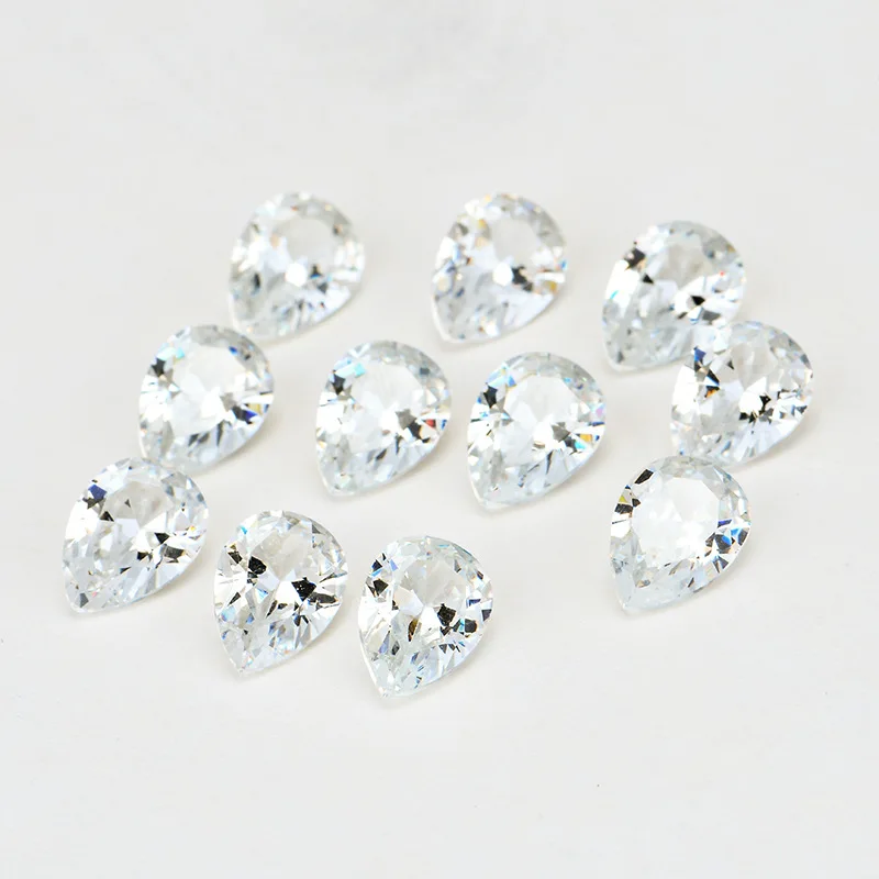 7x10mm 20 pz/pacco Forma di Goccia Zircone di Alta Qualità, Strass Allentati Pointback, Da Uso per Fai Da Te/Abito Da Sposa/Accessori di Gioielli