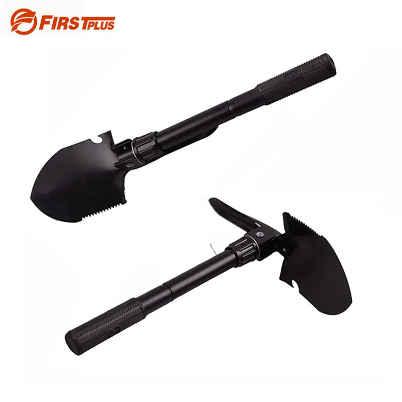 

Multifunctional Small Car Outdoor Foldable Shovel Ice Scoop Iron Scraper Emergency Glass Bammer Hoe Crombar 41*10cm