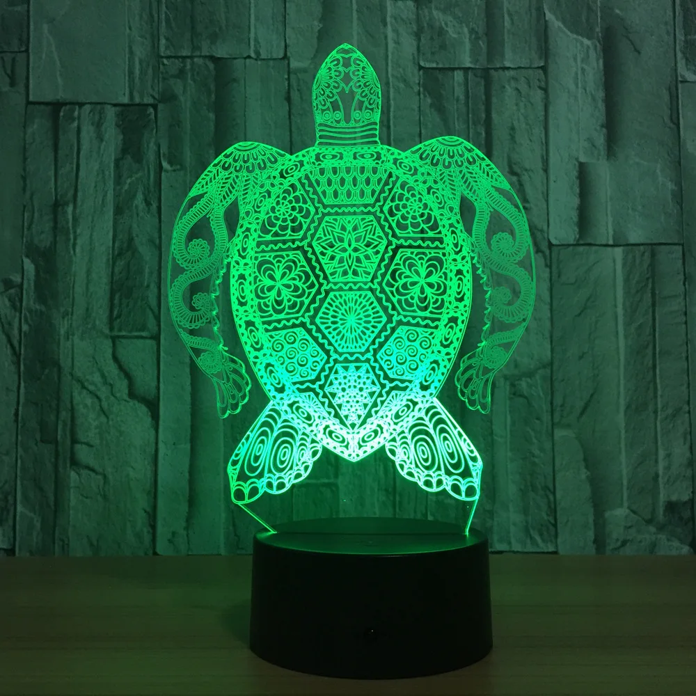 Sea Turtles 3d Lamp Led Touch Light 7 Colorful Lamp 3d Table Lamp For Birthday Kid's Gift  Led Night Light Christmas Toys