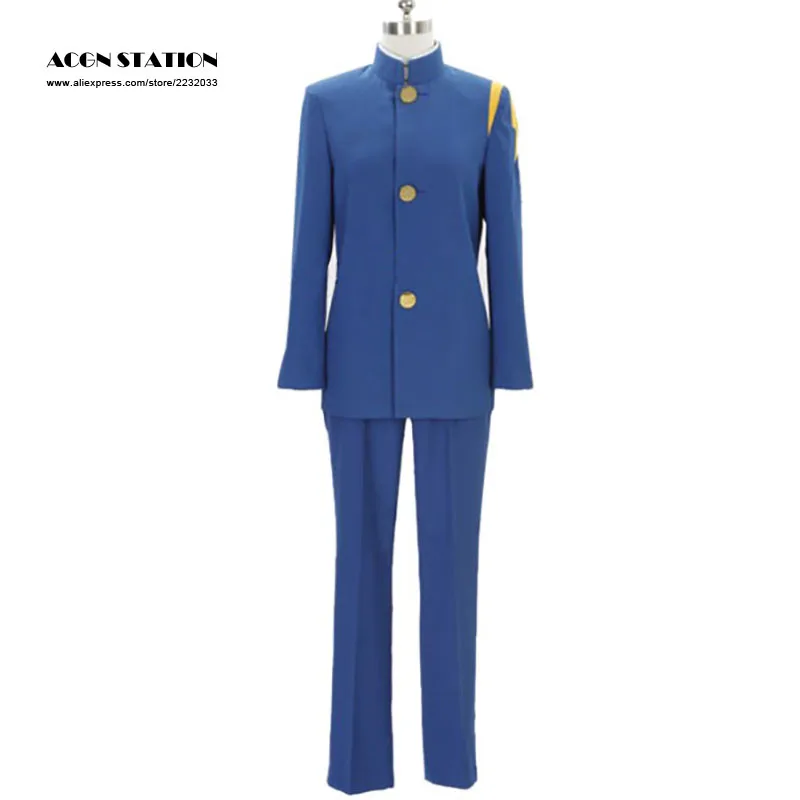 Disfraz de Cosplay de Inazuma.Eleven, uniforme escolar de invierno, Raimon, azul, personalizado, envío gratis