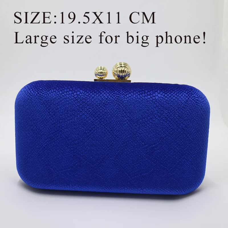 Nuphia Velvet Evening Clutch Bags and Party Evening Bags for Women Royal Blue and Red