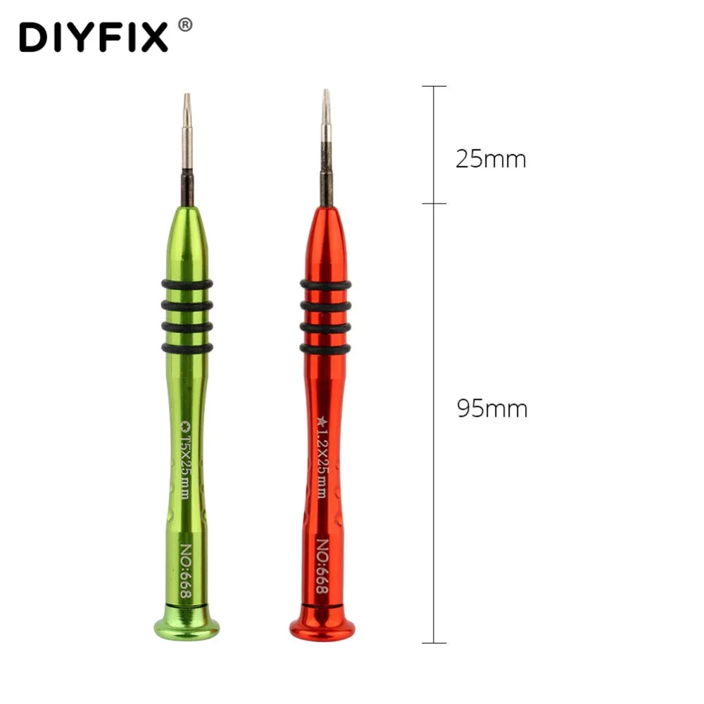 DIYFIX-Juego de herramientas de reparación de ordenador portátil, destornillador Torx P5 Pentalobe T5 de 1,2mm de precisión para Apple Macbook Air / Pro con pantalla Retina