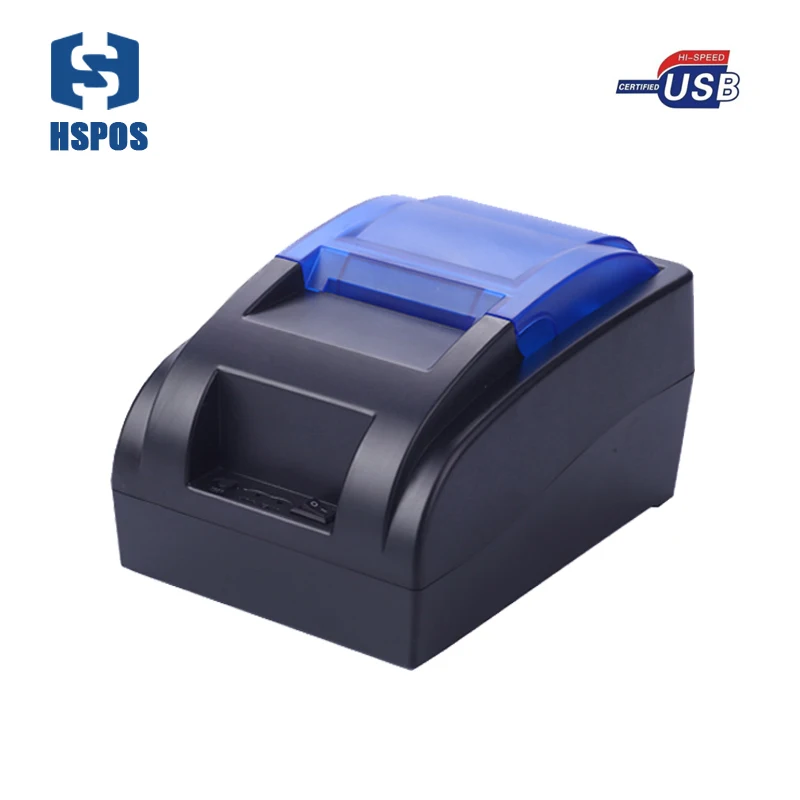 HSPOS Quality economic receipt 58mm pos thermal printer built-in power supply newest bill printing machine support win10 usb