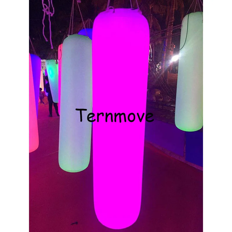 Interactive led Toy Inflatable lighting Pillar hanging intrack tube Funny Play Sandbag Shape Balloon