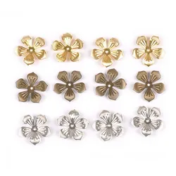 3 Colors Metal Crafts Flower Filigree Wraps Connectors Embellishments For Diy Handmade Scrapbooking Home Decor 50Pcs 22mm YK0742