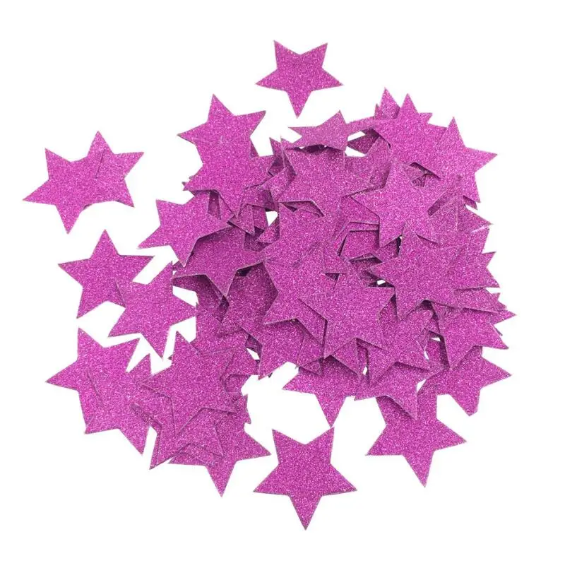 500pcs 3cm Purple Stars Paper For Wedding Bridal Party Throwing Confetti Baby Shower Table Decoration Scatter Sprinkles