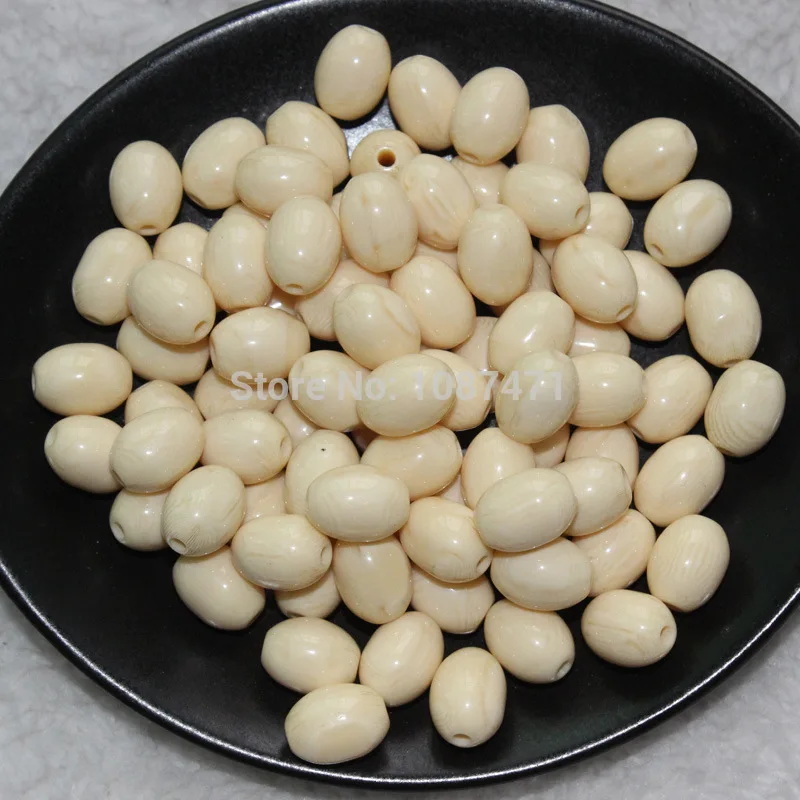 100pcs High imitation ivory 8mmx12mm oval shaped beads jewelry beads Bracelet accessories