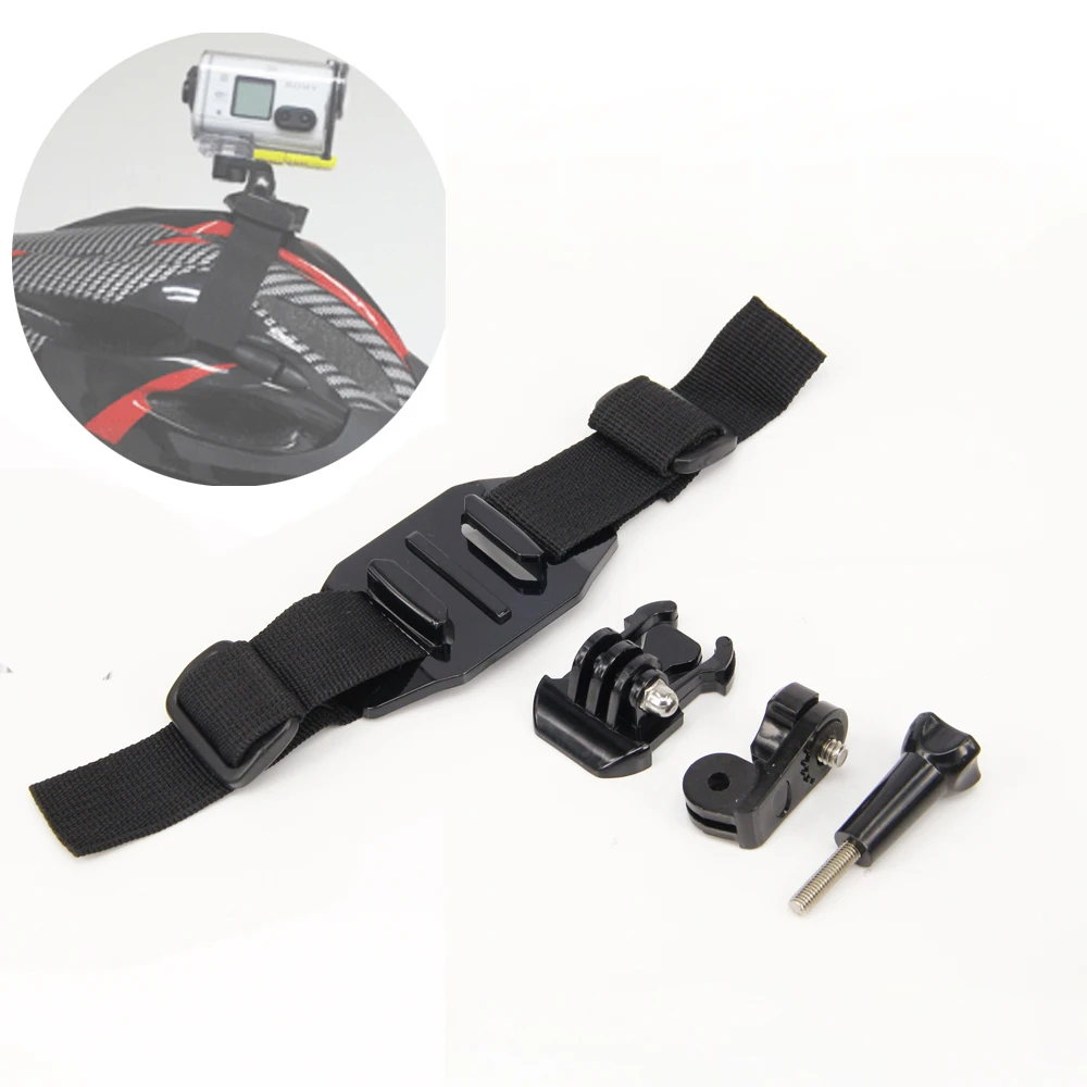 4in1 1 set Helmet Strap Mount Kit per Fibbia A Sgancio Rapido/Helmet strap per Sony Action Cam HDR-AS100V AS30V AS200V FDR-X1000V
