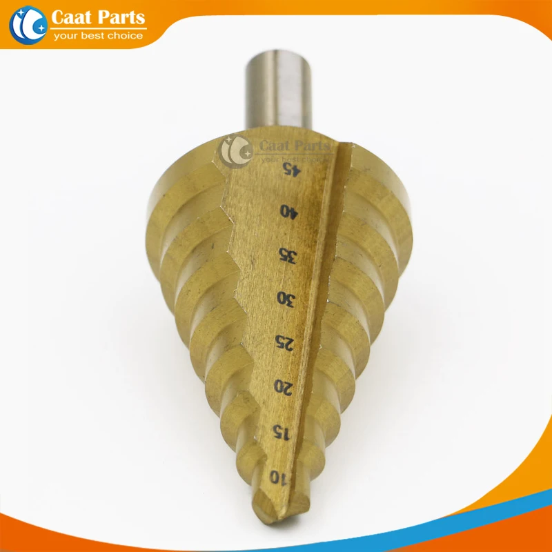 10-45mm  Triangular Shank Titanium HSS Large Step Cone Drill Bit Hole Cutter Tool , High quality!