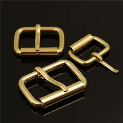 1piece Brass Roller Buckle Heel Bar Buckle End Bar Rectangle Single Pin for Leather Craft Bag Belt Strap Webbing