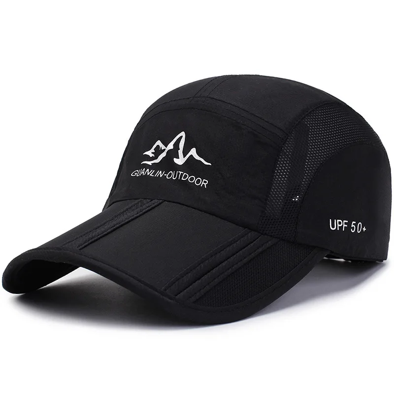 Summer quick-drying baseball cap men and women breathable Snapback  folding sport hat outdoor protection mountaineering sun hat