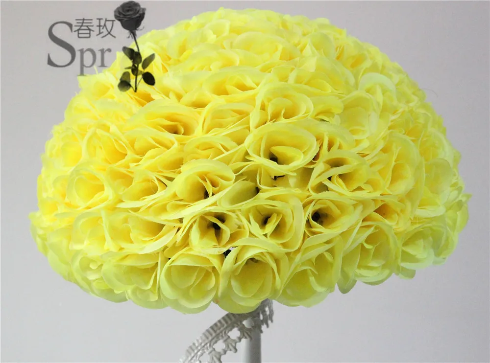 

SPR 40cm wedding silk cloth kissing ball plastic inner wedding decoration flower ball