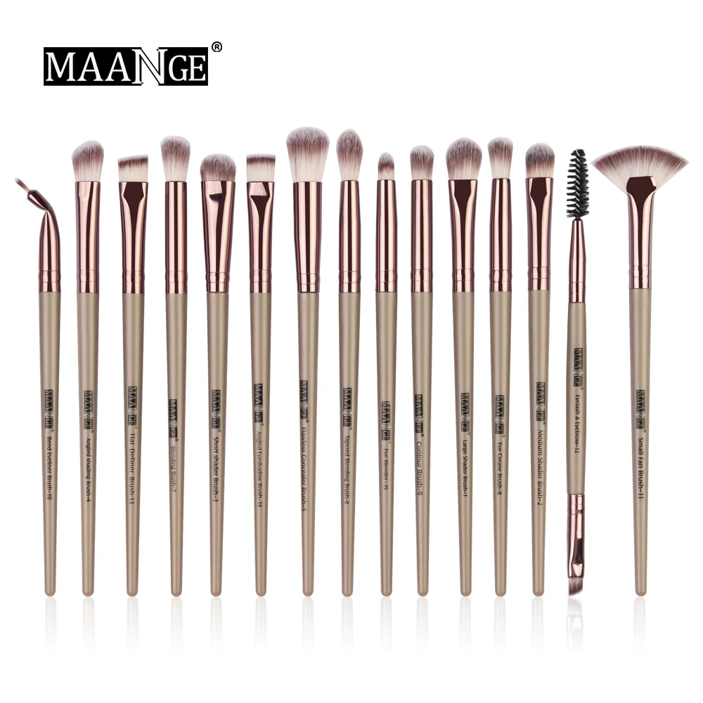 MAANGE New Make Up Brushes 5/15 PCS Professional Blending Eyeshadow Eyebrow Fan Brush For Makeup Beauty Set pincel Maquiagem