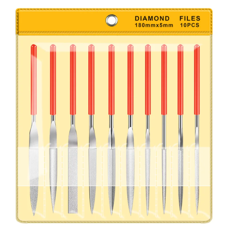 Manual 10PCS diamond file for light stone material metal grinding multi-function