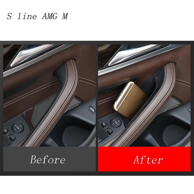 Car styling For BMW 5 series G30 G38 2018 Plastic Car Door Storage Box Phone Tray cover Interior Auto Accessories