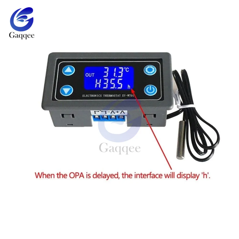 10A LCD Display Digital Temperature Controller Regulator Thermocouple Thermostat Sensor 12V 24V With NTC-10K B3950 Probe cable