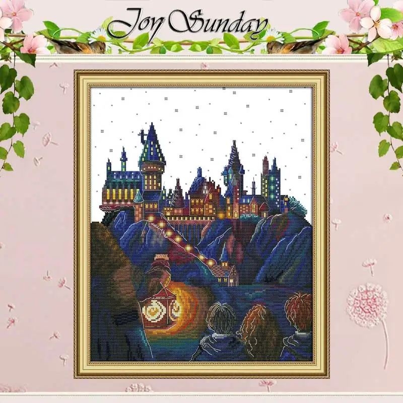 

Magic Castle Counted Cross Stitch 11CT 14CT Cross Stitch Set Wholesale DIY Scenery DMC Cross-stitch Kit Embroidery Needlework