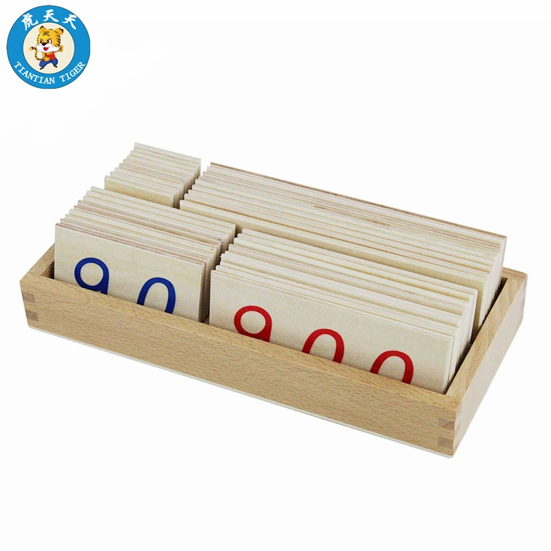 

Baby Montessori Educational Wooden Toys Mathematics Preschool Learning Training Small Wooden Number Cards With Box (1-9000)