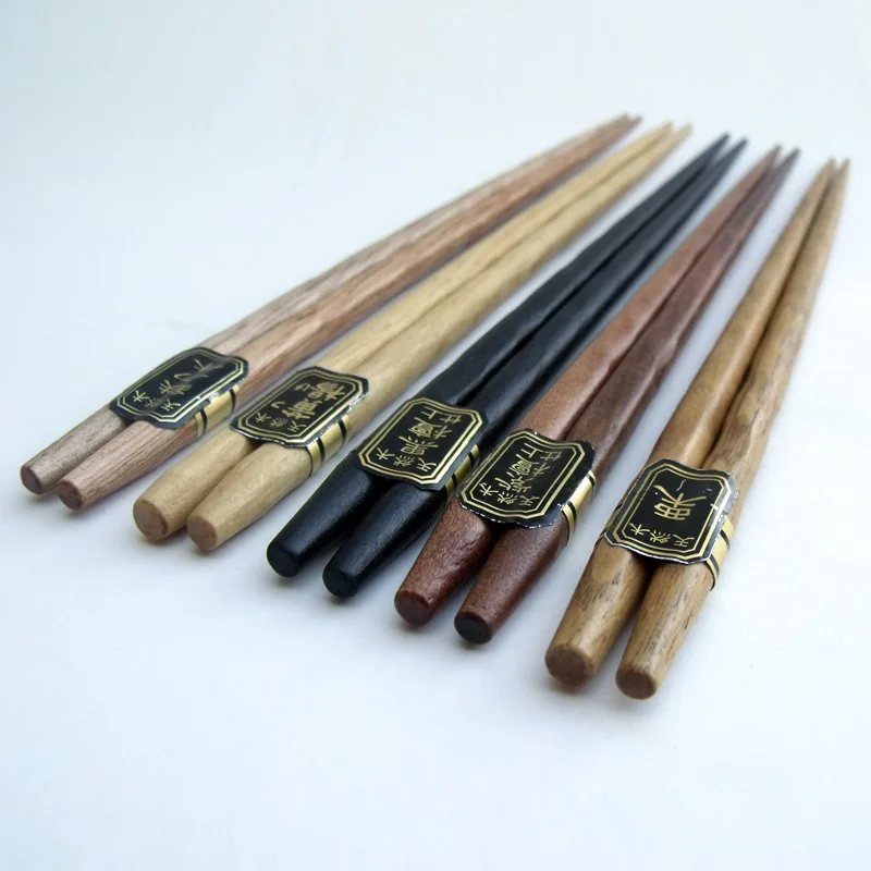 Shelf Japanese chopsticks five pairs of wooden chopsticks suit natural wood Home