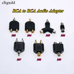 Cltgxdd RCA Y Splitter AV Audio Video Plug Converter RCA 1 Stecker auf 2 Weibliche Adapter Kit Lotus Farbe AV jack RCA Stecker Zu Doppel