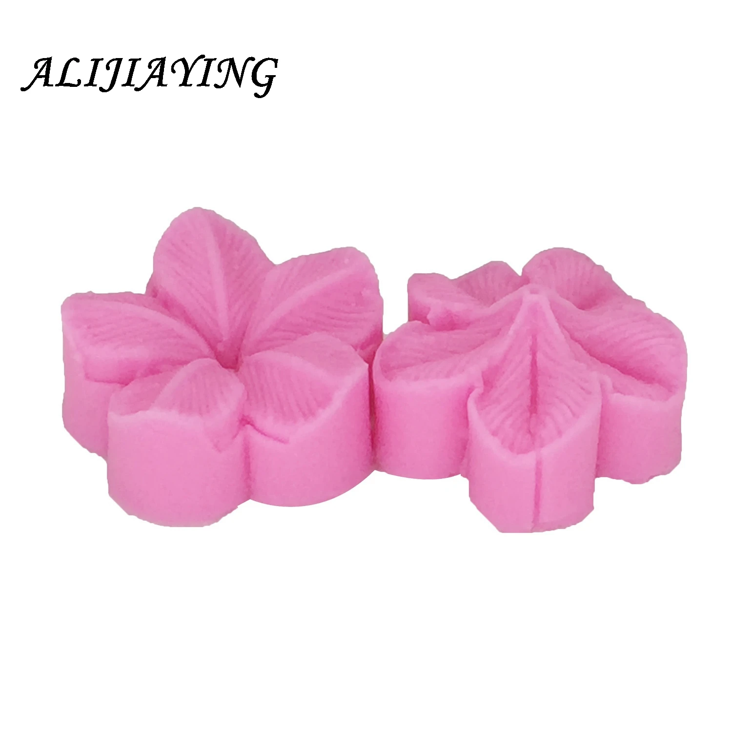 2Pcs/set Rose clamping cooking tools Plum blossom flower Silicone Fondant Mold DIY Cake Decorating tool Super Sculpey D0849