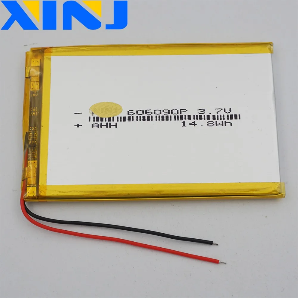 Akumulator litowo-polimerowy LiPo 3,7 V 4000 mAh 14,8 Wh 606090   Dla GPS PDA MID PSP Telefon PDF Power Bank