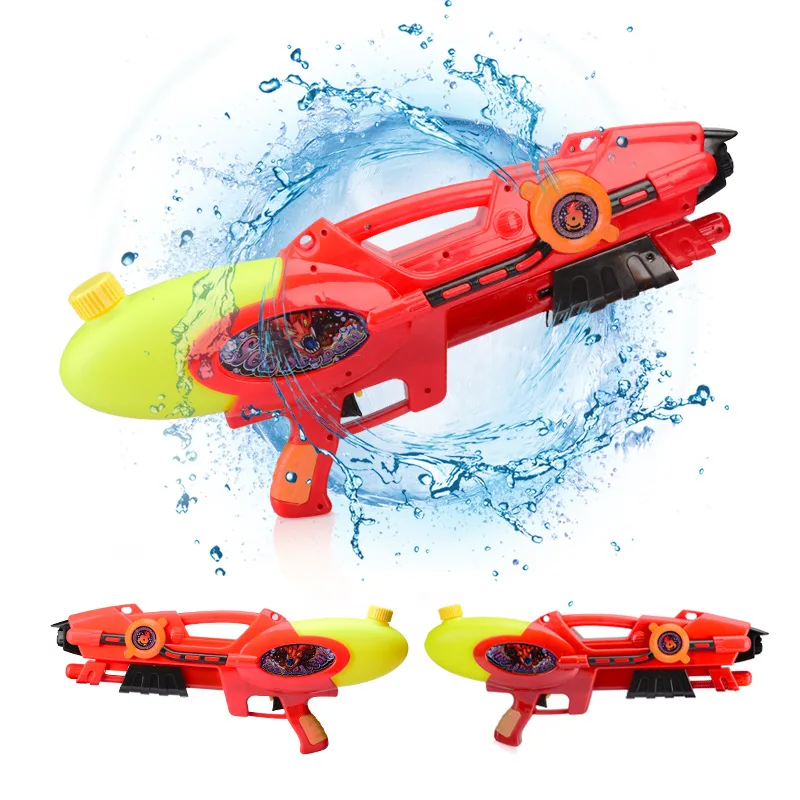 Summer Children\'s Outdoor Drifting Water Gun Pressure Water Gun Red Large High Pressure Pumping Beach Children\'s Water Games Toy