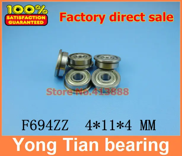 

10pcs Stainless Steel 440C ABEC-5 High Precision Flange Bushing Bearing SF694zz SF694-zz F694 SSF694ZZ 4*11*4*12.5*1mm