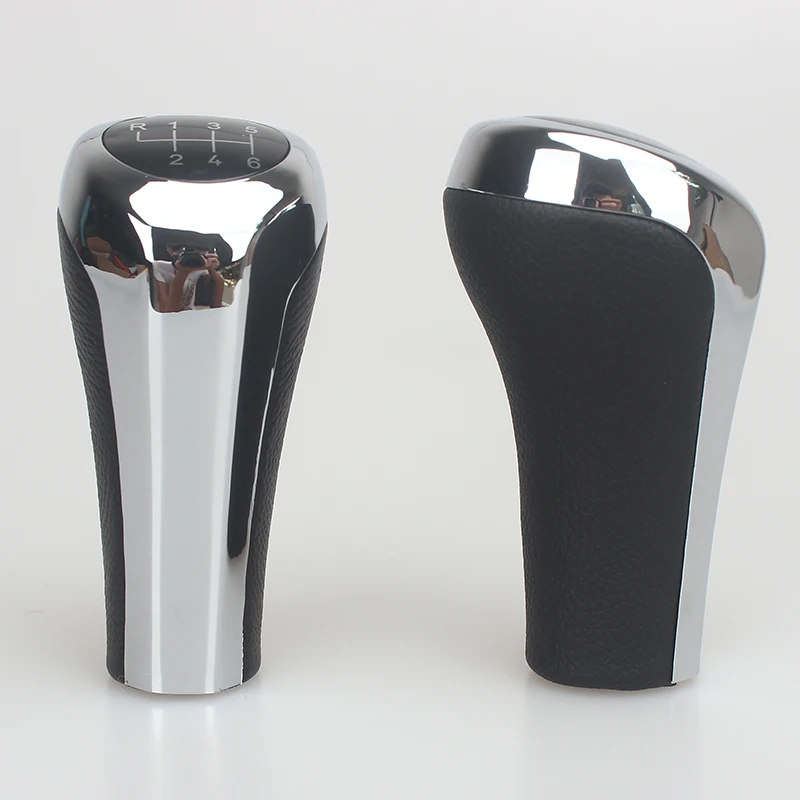 Chromed Matte Carbon Fiber Leather Gear Shift Knob For BMW 1 3 5 6 Series E30 E36 E39 E46 X5 E53 E60 E63 X3 E83 X1 E84 E90 E91