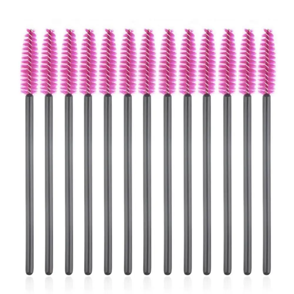 50pcs/lot New make up brush Pink synthetic fiber Disposable Eyelash Brush Mascara Applicator Wand Brush Cosmetic Makeup Tool