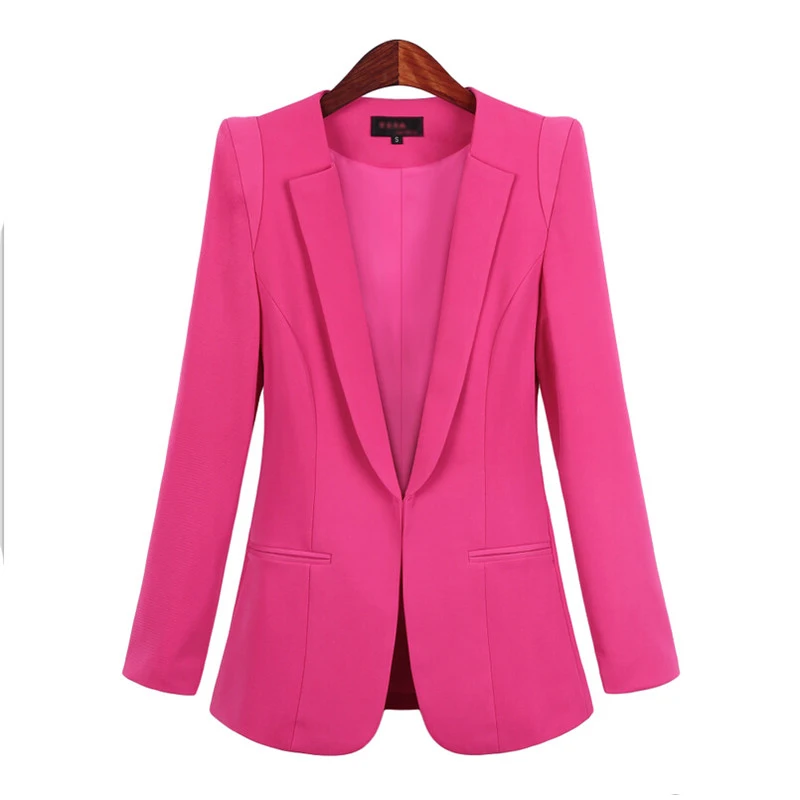 2024 Koreaanse Blazer Pak Jasje Vrouwen Herfst Lente Nieuwe Lange Mouw Gekerfde Kraag Werk Blazers Pak 3xl 4xl 5xl R654