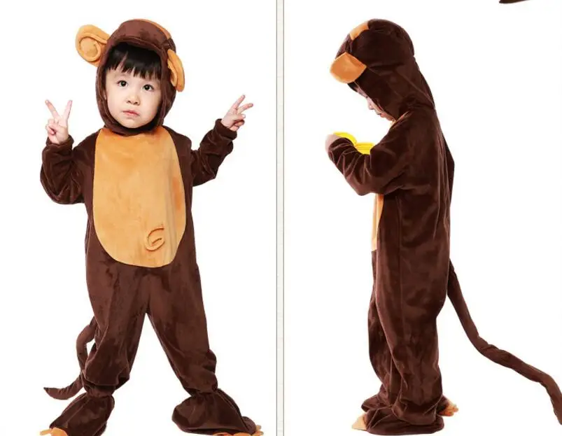 2019 Halloween Aap Kostuum Baby Meisjes Kids Animal Jumpsuit Carnaval Party Cosplay Prestaties Fancy Dress Kind Kostuum