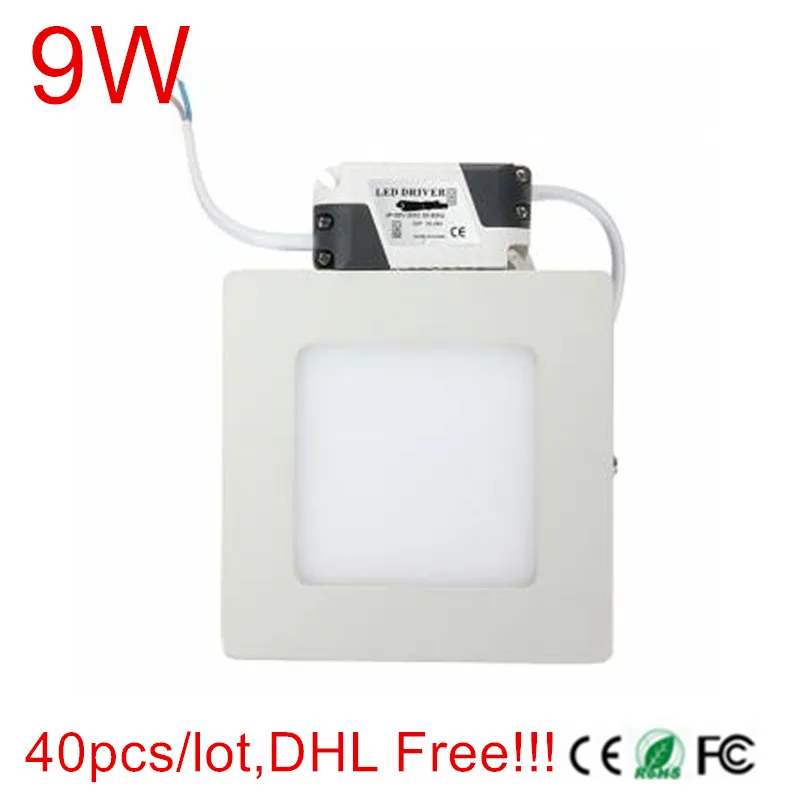 

LED panel light 9W surface mounted light high lumens Cree surface LED Downlights Square 40pcs/lot Free shipping