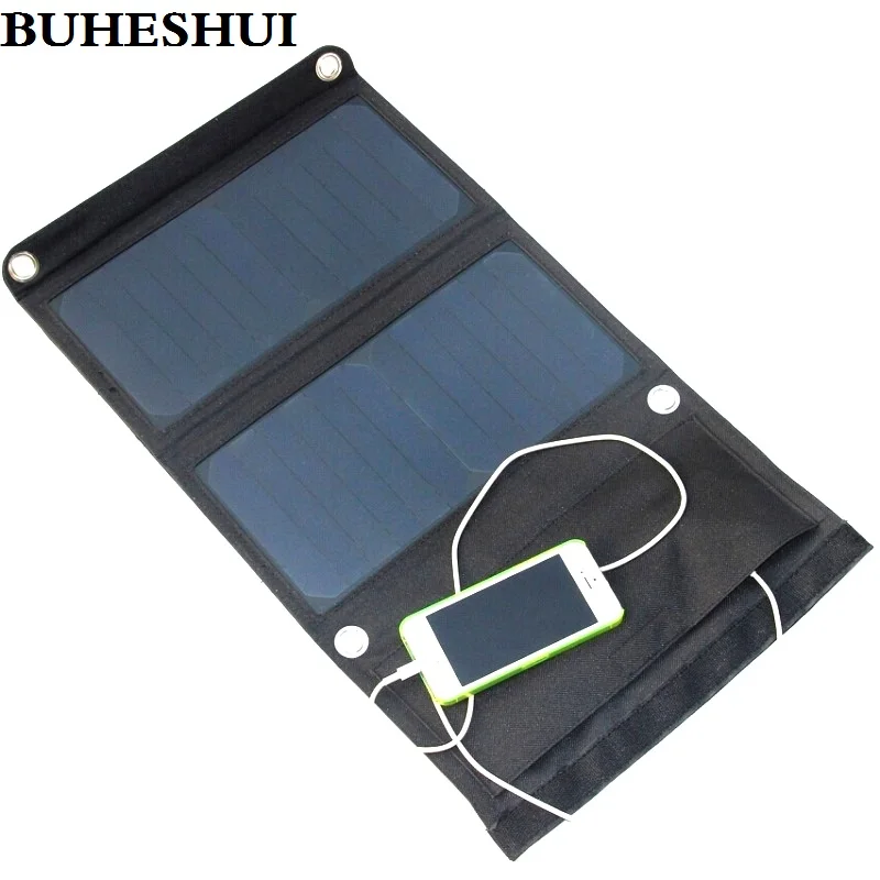 

BUHESHUI 18W Foldable Solar Charger Solar Mobile Charger For iphone Solar Battery Charger Sunpower Solar Panels Free Shipping