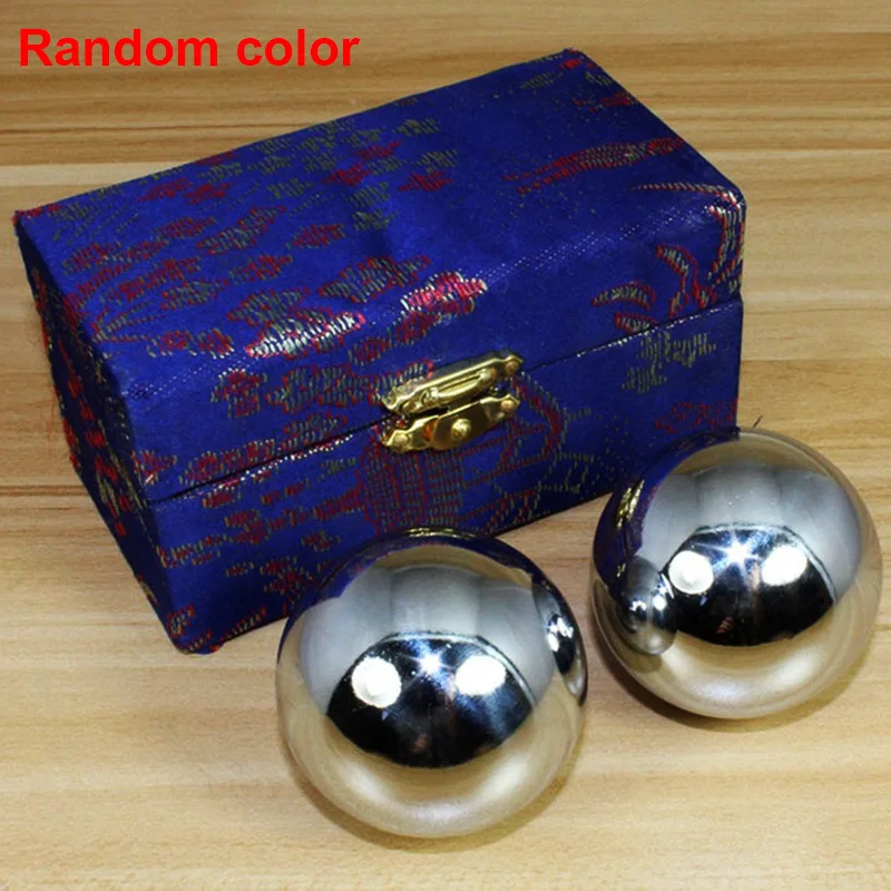 38mm Sliver Chinese Health Exercise Stress Relaxation Therapy Baoding Balls