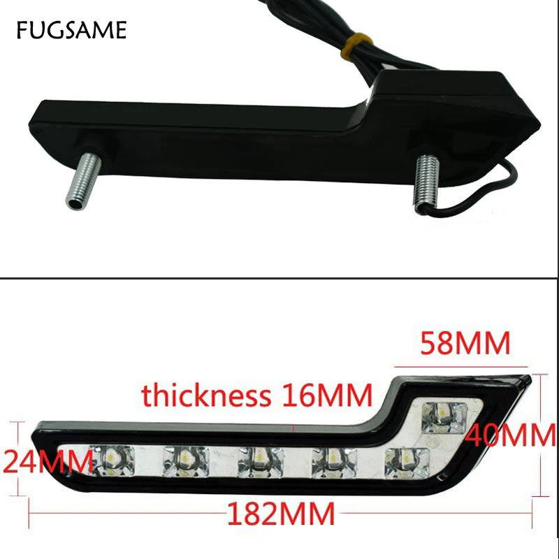 FUGSAME 2 Pcs/Lot New Led DRL L Shape 12V  White LED  Car Auto LED DRL Driving Daytime Running Lamp LED Fog Front Light