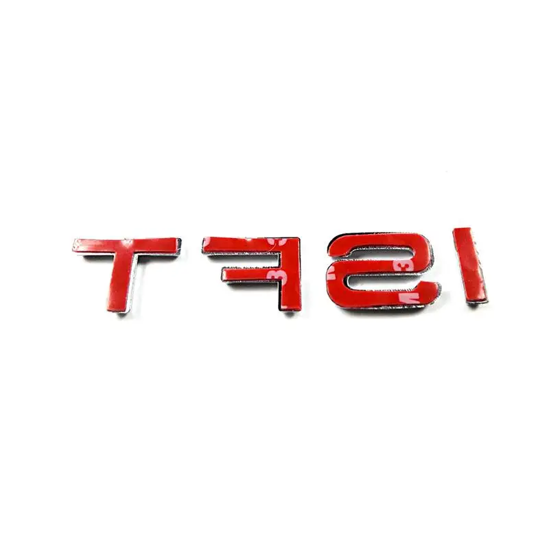 3D Plastic Chrome Plated TFSI Car Stickers Emblems Badges Emblemes Emblema