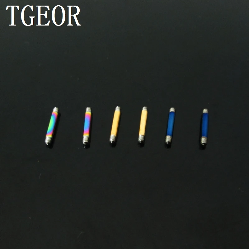 Hot wholesale body jewelry parts 30pcs 1.6*8mm mixed 3 colors stainless steel piercing straight shaft free shipping