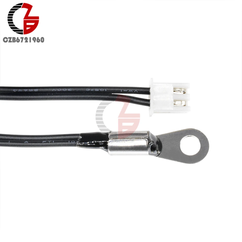 W1209 Fixed Mounting Hole 100CM 10K 3950 1% NTC Thermistor Waterproof Temperature Sensor for STC-1000 Thermostat Thermometer