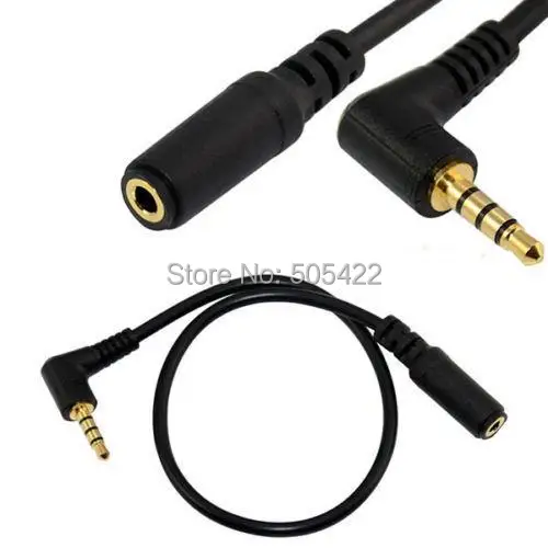 500pcs/lot High Quality 3.5mm Stereo 4 Pole Male to 4 Pole Female CTIA  to OMTP standard Audio Cable Cord Wholesale