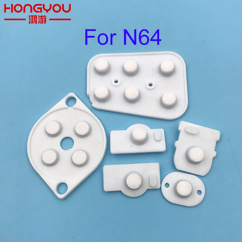 10Sets Replacement Silicon Rubber Pad A B X Y D Pad Buttons for Nintendo N64 Controller Joy Pad Conductive Button