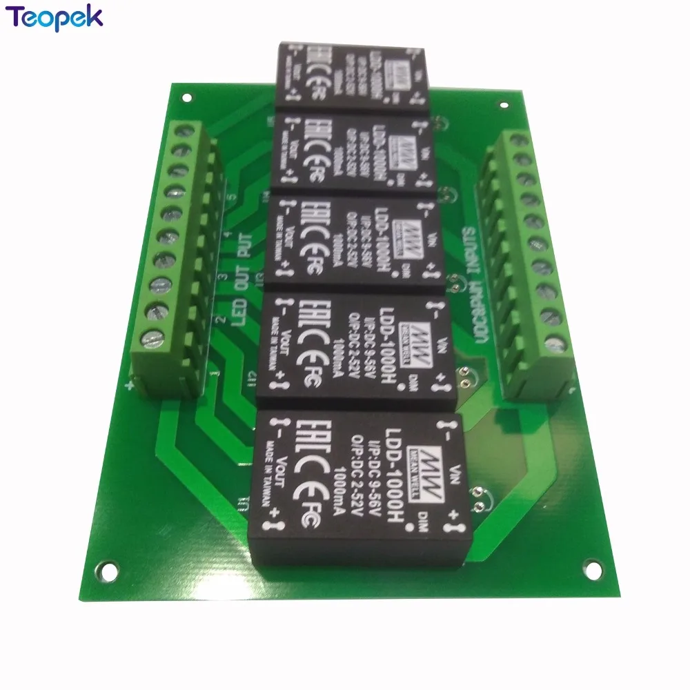 5 Channel LDD Led Driver Board With LDD350H LDD600H LDD700H LDD1000H MEANWELL Original Constant Current Step-Down LED Driver