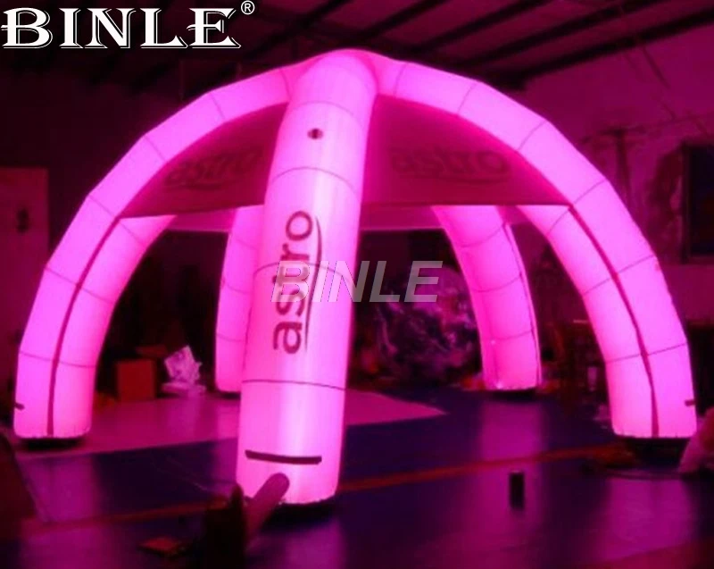 Great design 6m 5legs inflatable spider tent with led colorful inflatable arch tent inflatable dome tent for event