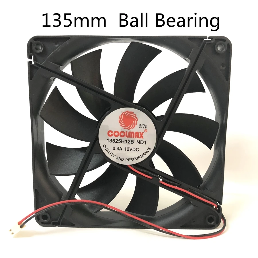 Silent 135MM 1325 13525 135*135*25MM  CHASSIS Fan 13525 Thin 13.5CM 12V 0.4A 2pin