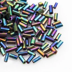 Multi Colore di Vetro del Seme Del Distanziatore 4.5 millimetri 30 g/lotto Rotonda di Cristallo Lungo Tubo di Perline Per La Produzione Artigianale FAI DA TE